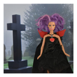 Pôster Vampiro visita o cemitério