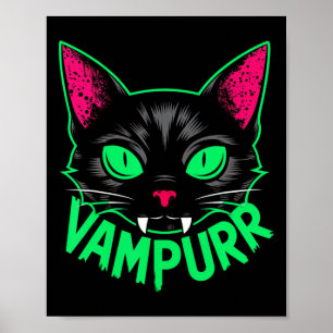 Poster Vampurr Cat Vampiro Gatinho Halloween Gats Spooky
