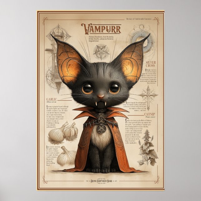 Poster Vampurr: Criatura de Gato Vampiro (Frente)