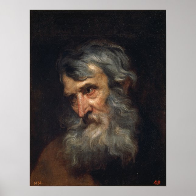 Poster Van Dyck - A Cabeça de um Homem Idoso (Frente)