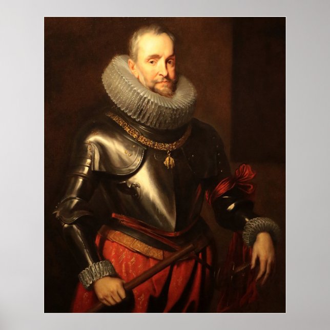 Poster Van Dyck - Ambrogio Spinola Mostra Pintor de Corte (Frente)