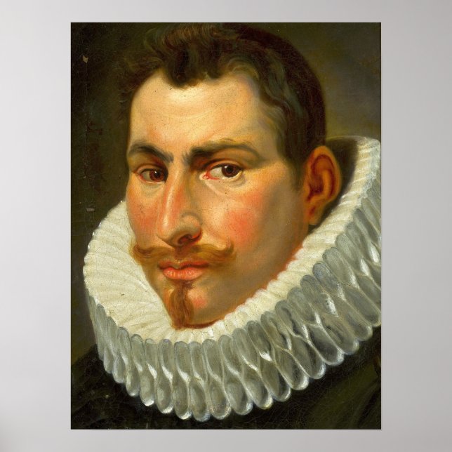 Poster Van Dyck - Cabeça de um Homem com uma Gorgueira (Frente)
