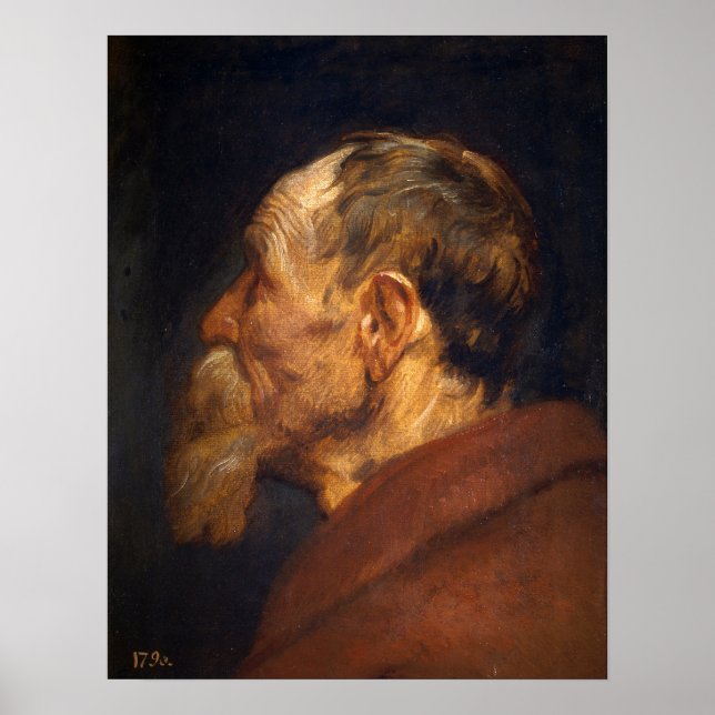 Poster Van Dyck - Cabeça de um Homem Idoso (Frente)