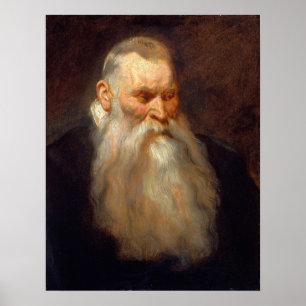Poster Van Dyck - Chefe De Estudo Do Velho Homem Com Barb