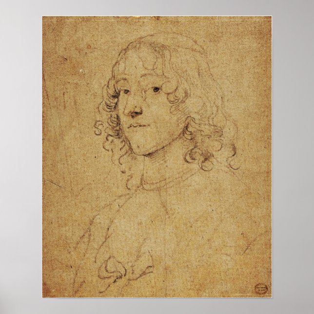 Poster Van Dyck - Estudo de Retrato (Frente)