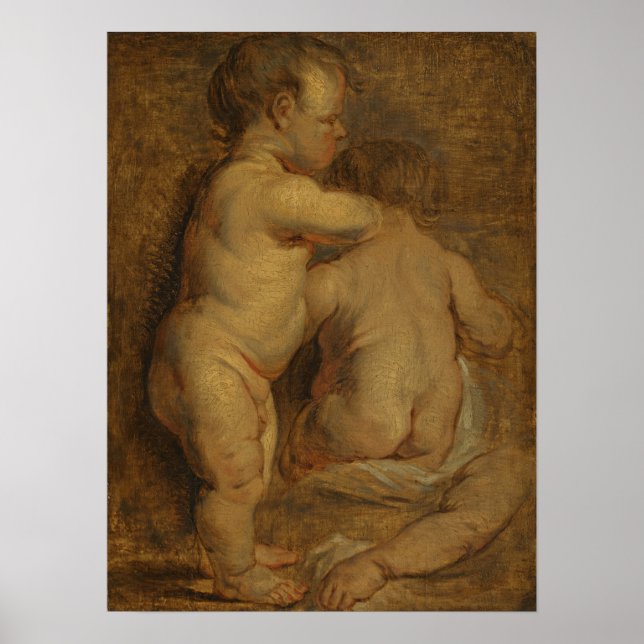 Poster Van Dyck - Estudo Para Dois Putti (Frente)