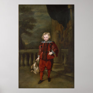 Poster Van Dyck - Garoto Genoês Em Um Terreno