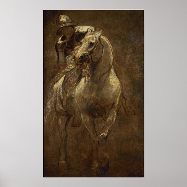 Poster Van Dyck - Homem em Horseback (Frente)