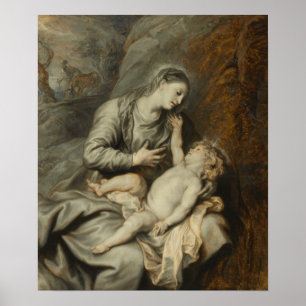 Poster Van Dyck - Rest On The Flight Into Egypt