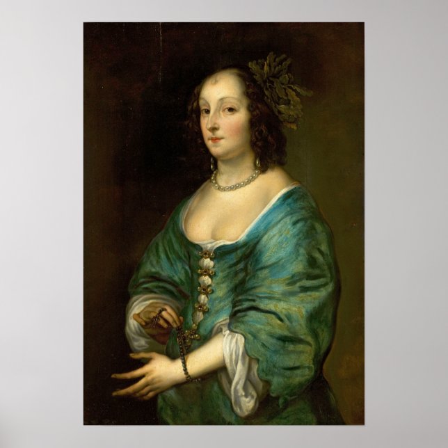 Poster Van Dyck - Retrato da Esposa do Artista Ruthven Ma (Frente)