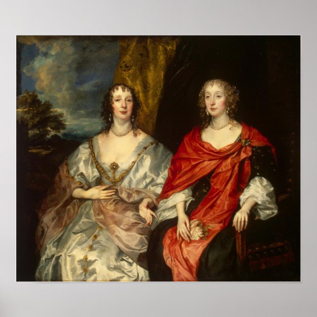 Poster Van Dyck - Retrato de Duas Damas (Frente)