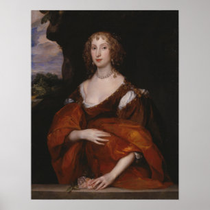 Poster Van Dyck - Retrato De Mary Hill Lady Killigrew