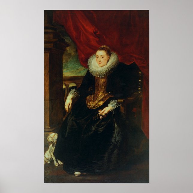 Poster Van Dyck - Retrato De Uma Mulher Provavelmente Da  (Frente)