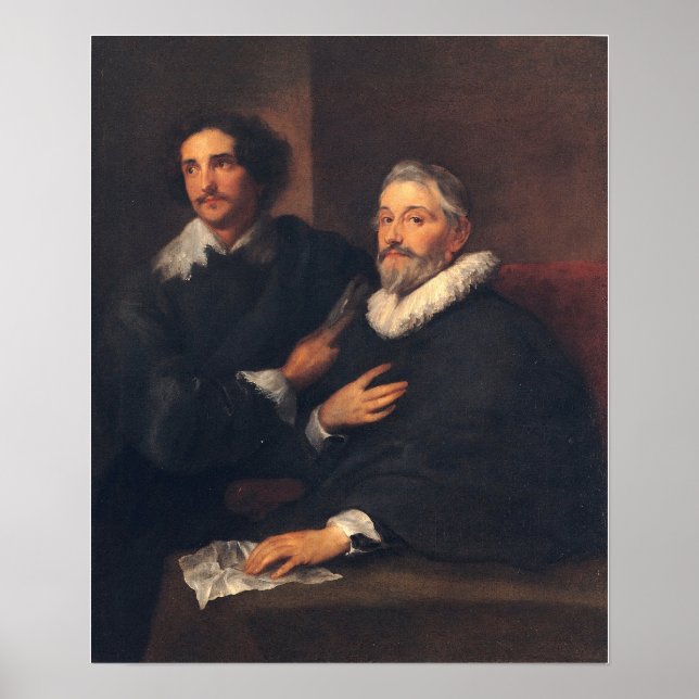 Poster Van Dyck - Retrato dos gravadores Pieter De Jo… (Frente)