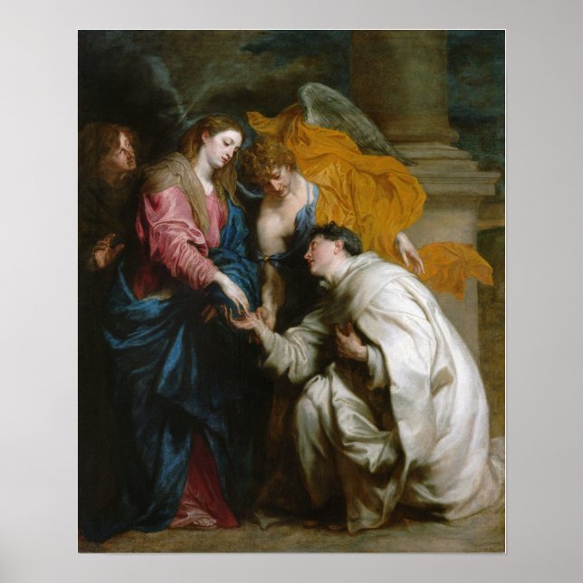 Poster Van Dyck - Visão do Beato Hermann Joseph (Frente)