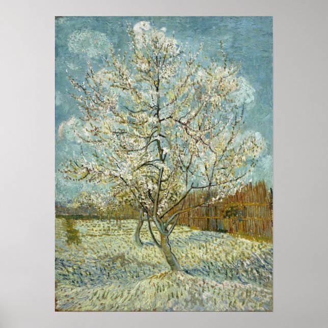 Poster Van Gogh - A Árvore de Pêssego Rosa (Frente)