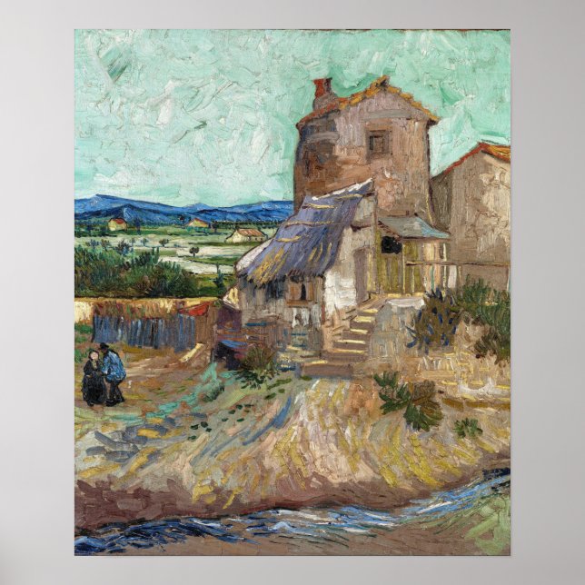 Poster Van Gogh - A Casa de La Crau (Moinho Antigo) (Frente)