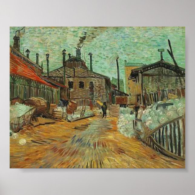 Pôster Van Gogh - A fábrica em Asnieres (Frente)