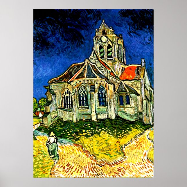 Pôster Van Gogh - A Igreja em Arles (Frente)