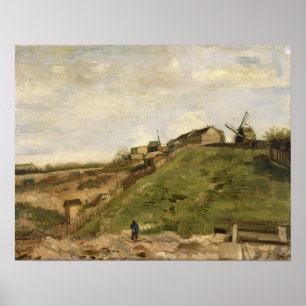 Poster Van Gogh - A Montmartre Hill Com Quarry