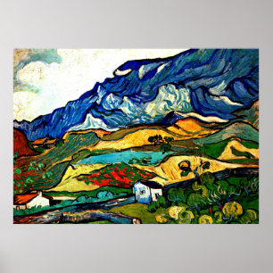 Poster Van Gogh - A paisagem da montanha Les Alpilles