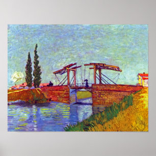 Poster Van Gogh - a ponte de Langlois em Arles