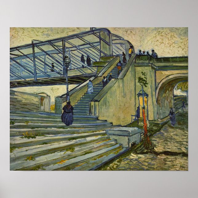 Pôster Van Gogh - A Ponte em Trinquetaille (Frente)