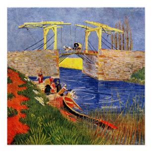 Pôster Van Gogh: A Ponte Langlois em Arles