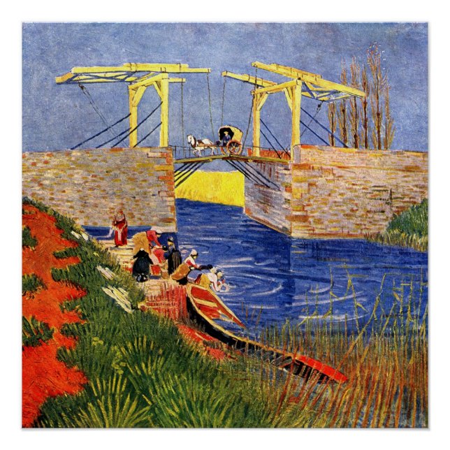 Pôster Van Gogh: A Ponte Langlois em Arles (Frente)