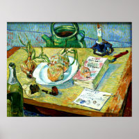 Van Gogh - A vida estática com um poste de cebola