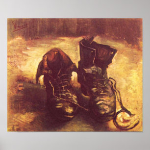 Pôster Van Gogh - ainda par de sapatos da vida A