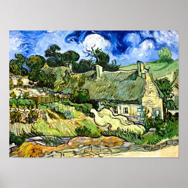 Poster Van Gogh - Algodão Thatch em Cordeville (Frente)