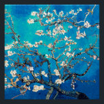 Pôster Van Gogh Almond Blossomo Turquesa brilhante<br><div class="desc">Almond Blossoms de Vincent Van Gogh alteração de cor copyright 2doce4wordsDesigns/ PureVintage Love Obtenha a beleza do amado Almond Blossom de Van Gogh nas cores que combinam com sua casa. vincent van gogh,  van gogh,  florins de amêndoa,  flores,  floral,  bonito,  bonito, </div>