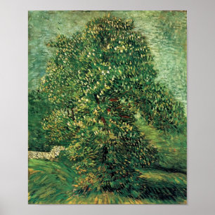 Pôster Van Gogh - árvore de castanha na flor