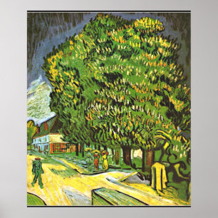 Poster Van Gogh - Árvores de castanha em Bloom, pintura 