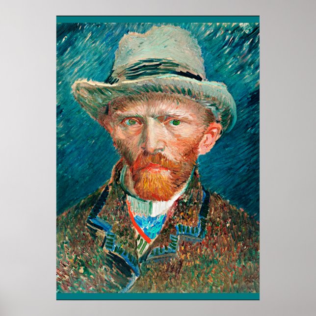 Poster Van Gogh - Autorretrato, 1887 (Frente)