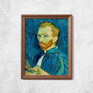 Poster Van Gogh autorretrato famoso Muro de Arte Antiga