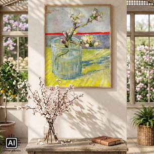 Poster Van Gogh Blossoming Almond Branch em um Vidro