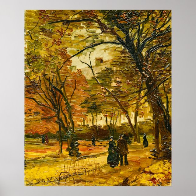 Poster Van Gogh Bois de Boulogne People Walking (Frente)