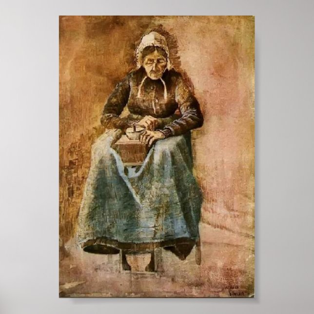 Poster Van Gogh - Café Com Grinding Para Mulheres (Frente)