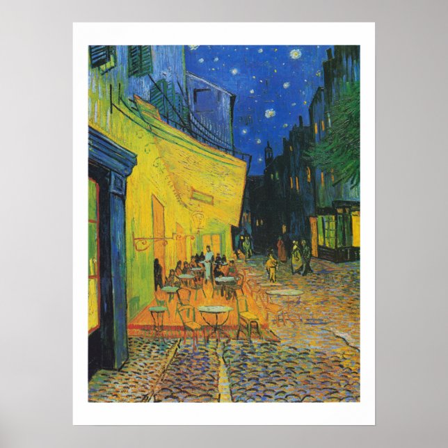 Pôster Van Gogh | Café Terrace à Noite | 1888 (Frente)