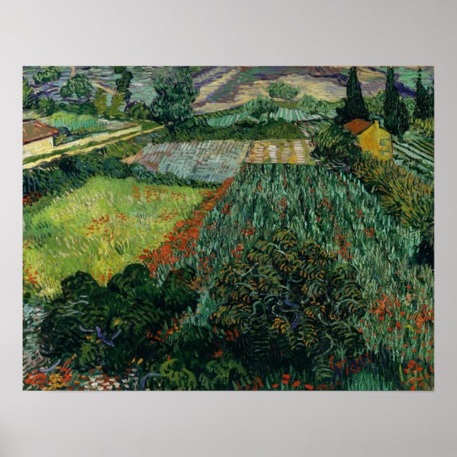 Poster Van Gogh - Campo com Papoulas 1889 (Frente)