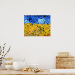Poster Van Gogh - Campo de Trigo com Corvos,