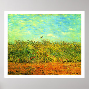 Poster Van Gogh - Campo de Trigo com uma Cotovia,