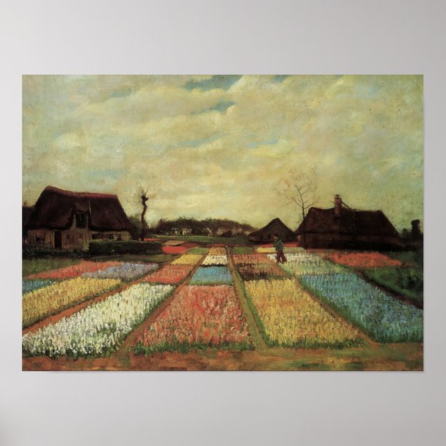 Pôster Van Gogh - Campos de Bulb (Frente)
