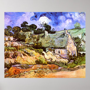 Pôster Van Gogh: Casa de campo dos fazendeiros em