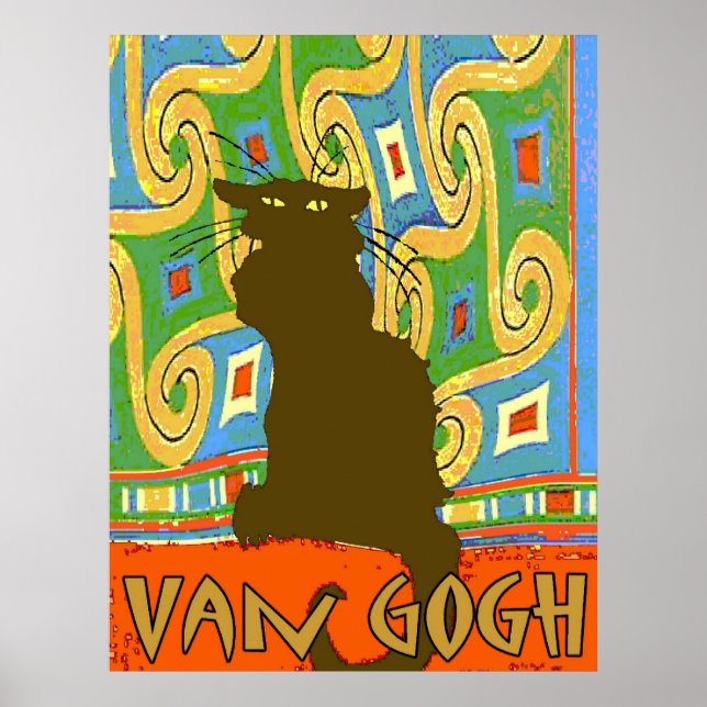 Poster Van Gogh Cat (Frente)