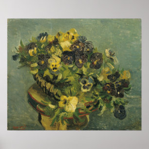 Poster Van Gogh - Cesto com Violetas