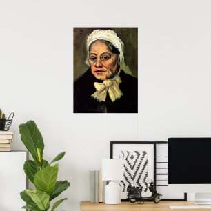 Poster Van Gogh, Chefe da Mulher Velha, Boné Branco (Par