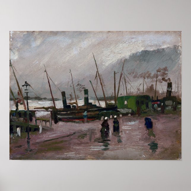 Poster Van Gogh De Ruijterkade em Amsterdã (Frente)